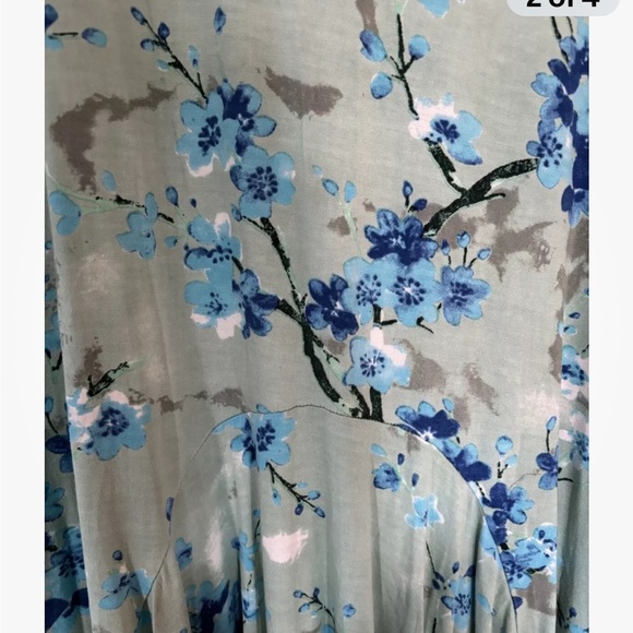 ORIENTIQUE Australia Green Floral Lagenlook Dress 2X Plus Size B54 - Picture 2 of 4